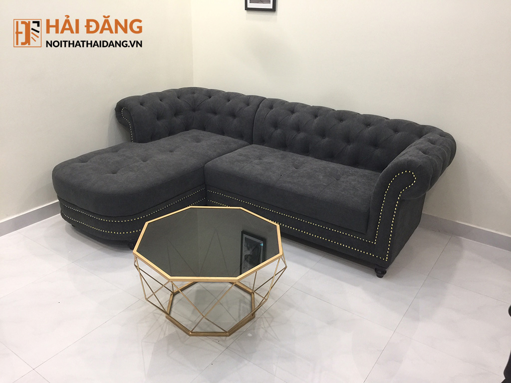 Sofa nỉ tân cổ điển chị Trang T1 Times City