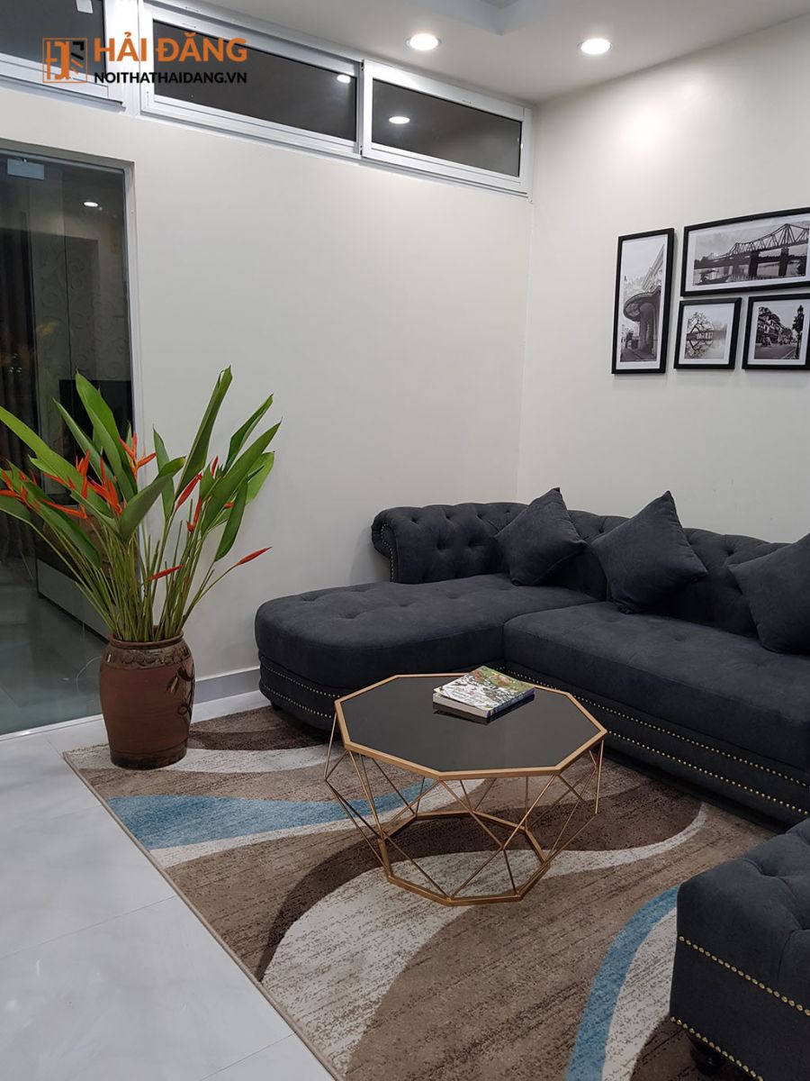 Sofa nỉ tân cổ điển chị Trang T1 Times City