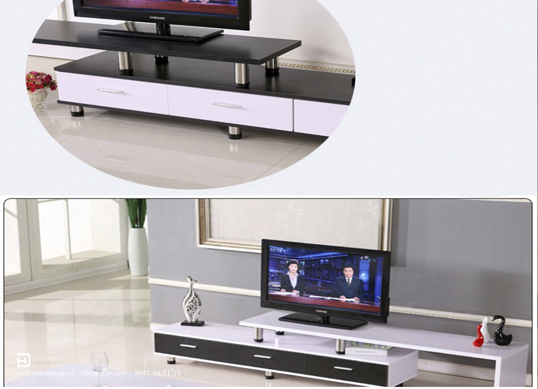 Một số mẫu kệ tivi do Hải Đăng thiết kế và gia công tại xưởng