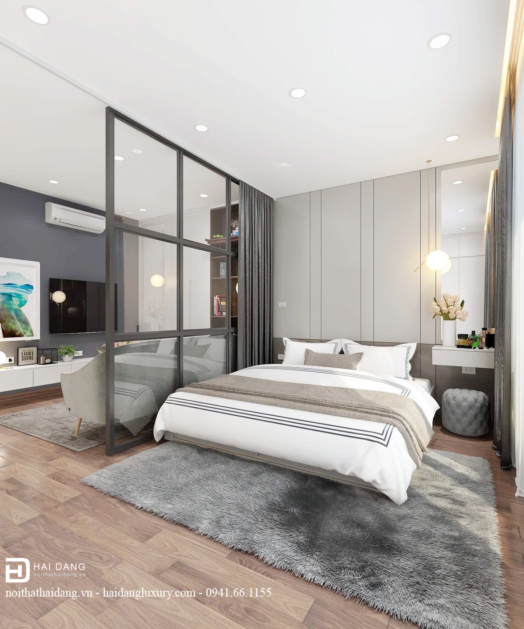 Thiết kế và thi công nội thất căn hộ studio Green Bay Garden